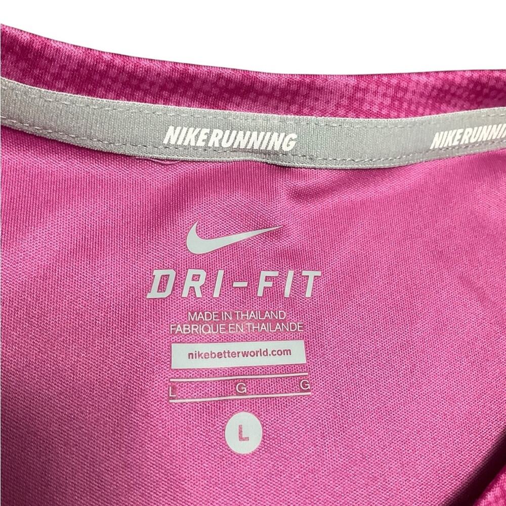 Nike Running Dri Fit Fuchsia Long Sleeve Sports Top Size Large EUC - Picture 11 of 11